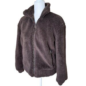 UNIVERSAL THREAD Chocolate Brown Teddy Bear Coat Size small